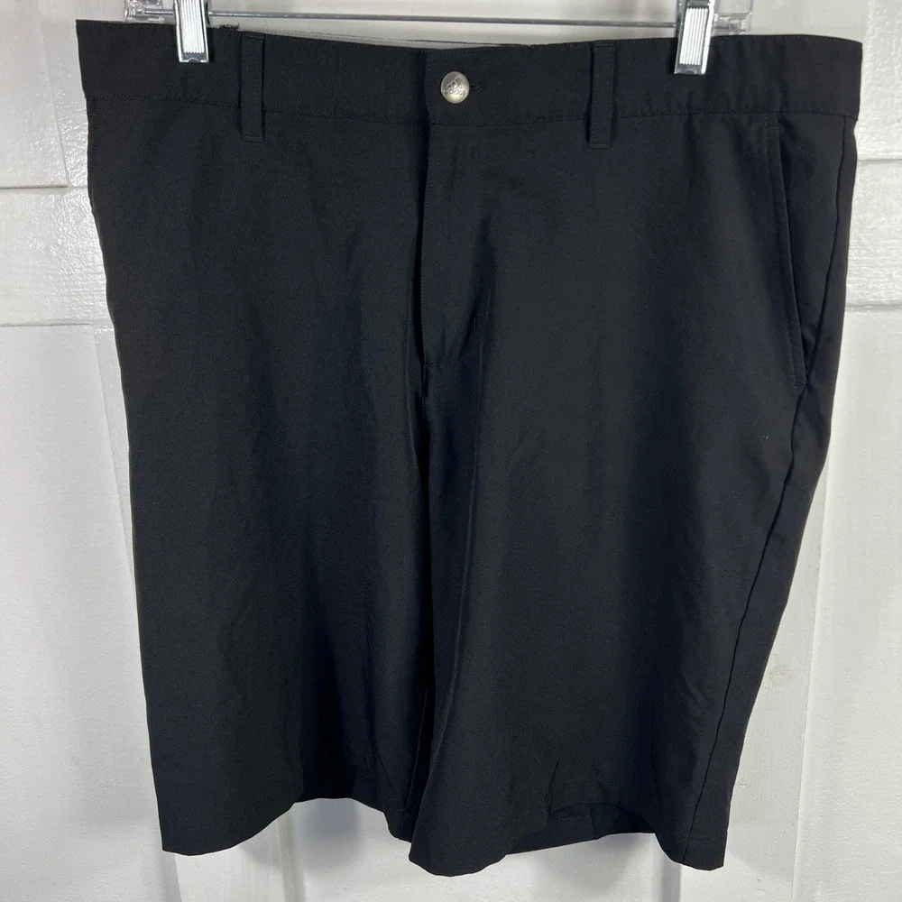 Adidas Ultimate365 Golf Shorts Mens 34 Black Performance Stretch Activewear 1676